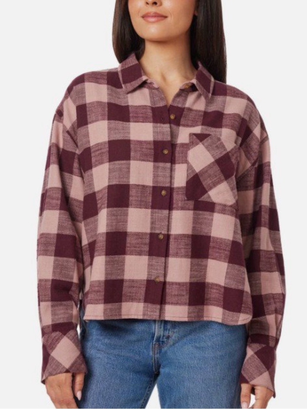 Scotch & Soda Women's Button up Brushed Cotton Collared Flannel Top Large NEW